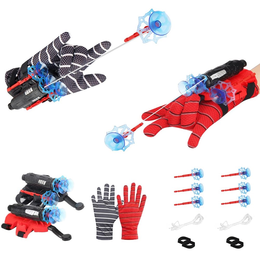 Vinciph 2 Pcs Spider Silk Wrist Launcher - High-Precision Web Shooter for Cosplay, Roleplay & Outdoor Fun - Adjustable Strap, Durable Design, Safe for Kids& Adults