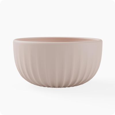 LittleKind Henley Silicone Bowl Toddler-Friendly, Easy-Scoop Design, 100% Food-Grade Silicone, Spill-Reducing & Dishwasher Safe (Pink Blossom)