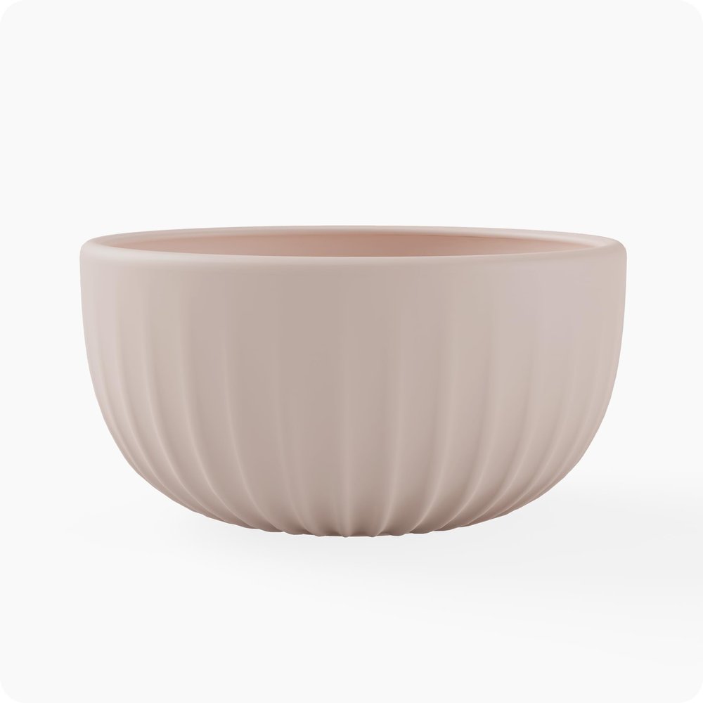 LittleKind Henley Silicone Bowl  Toddler-Friendly, Easy-Scoop Design, 100% Food-Grade Silicone, Spill-Reducing & Dishwasher Safe (Pink Blossom)