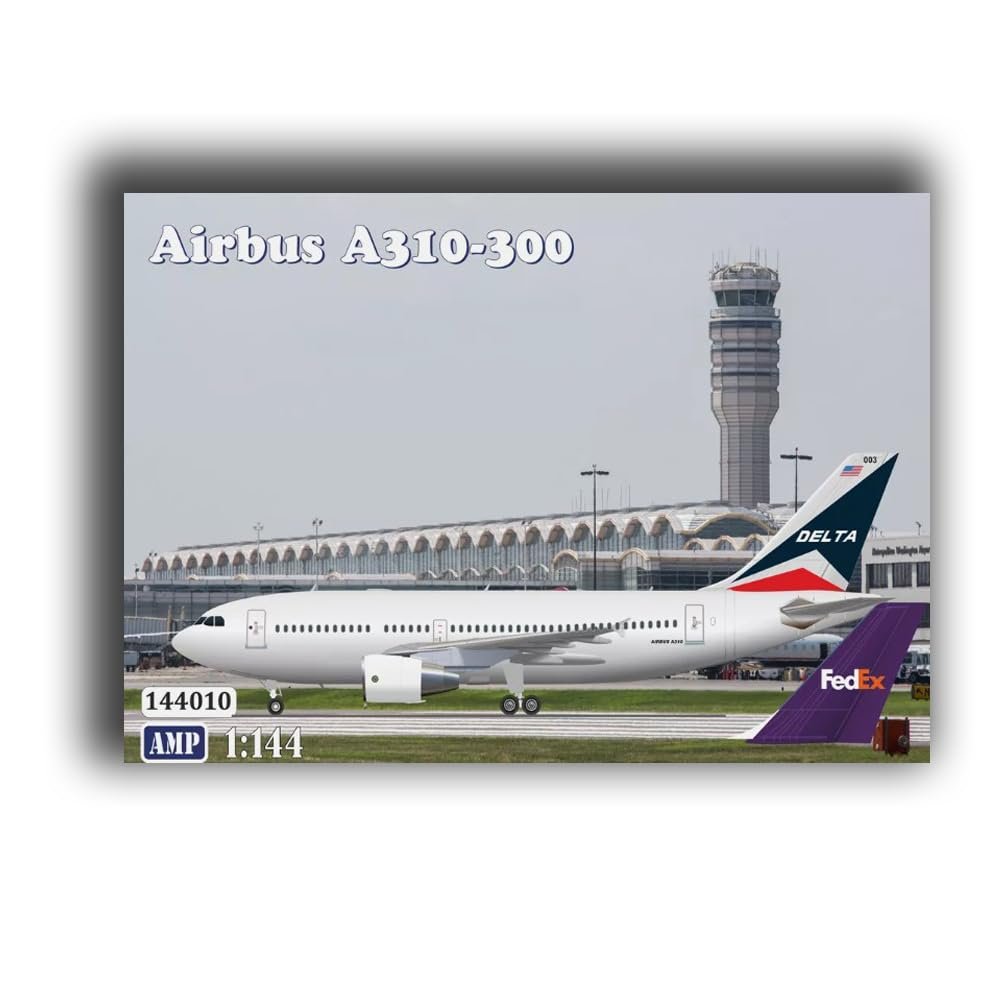 AMP 144-009 1/144 Airbus A310-300 Pratt & Whitney Delta Air Lines & FedEx Plastic Model Kit