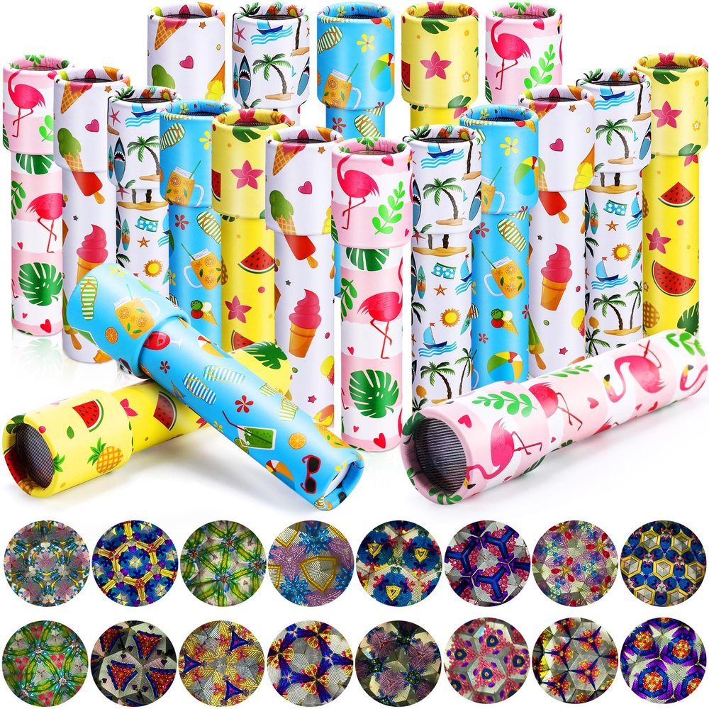 Chivao 20 Pcs Classic Kaleidoscopes Educational Toys for Party Favors Fun Kaleidoscope Toy for Stock Stuffers Bag Fillers Birthday Party School Classroom Prizes, Random Colors (Summer)
