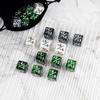 48 PCS Magic Counter Dice Life MTG Counters Dice Set Bulk Buff Tokens D6 Dice Set Compatible with Magic The Gathering, TCG, Card Gaming Accessories, Green view 3