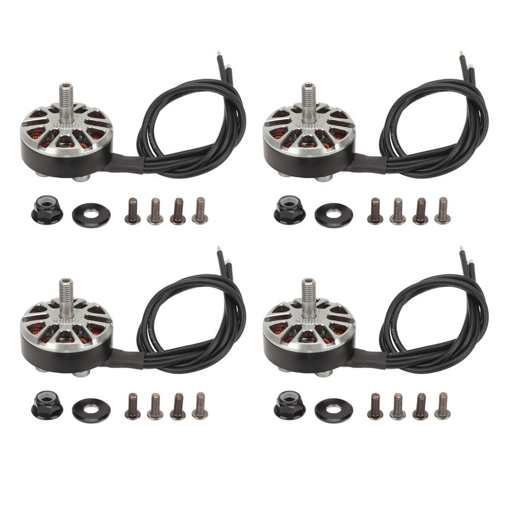 2807 Brushless Motor, 33x19mm Aluminum Alloy and Copper, 2S-6S Compatible for Mark4 FPV 7-8 inch Drone, 12N14P Framework, 4-Pack with Hardware