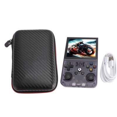Handheld Game Console with Dual 3D Sticks, 640x480 High Resolution Screen, 60+ Emulator Games for Linux System 3.5 inch Portable Game Console for Home Travel, Rear L R Keys