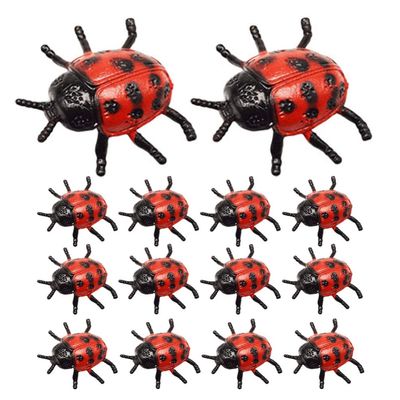 Abaodam 24pcs Realistic Ladybug Models Simulation for Pranks Birthday Parties Halloween Decorations and Miniature Crafts