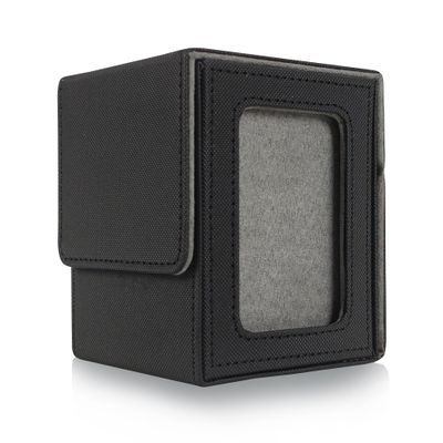 ARCHIVALPRO Card Deck Box for MTG Commander, Holds 100+ Double Sleeved TCG Cards, Magnetic Trading Card Storage Box with Divider & Card Sleeves(Black)