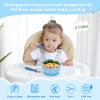 Wesketch 2 Pack Stainless Steel Baby Bowls with Removable Non-Slip Silicone Suction Shell, Anti Scald Food Container for Baby Food Feeding, Forks + Spoons Included-Blue & Pink view 3