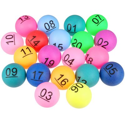 Toyvian Numbered Mini Balls 1-20: Multicolored Plastic Balls for Game Raffle Draws and Group Activities, Identification for Lottery Draws and Party Games