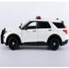 2022 Police Interceptor Utility Plain White Builder's Kit with Flashing Light Bar and Front and Rear Lights and Sounds 1/24 Diecast Model Car by Motormax 79541W view 2