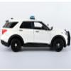 2022 Police Interceptor Utility Plain White Builder's Kit with Flashing Light Bar and Front and Rear Lights and Sounds 1/24 Diecast Model Car by Motormax 79541W view 3