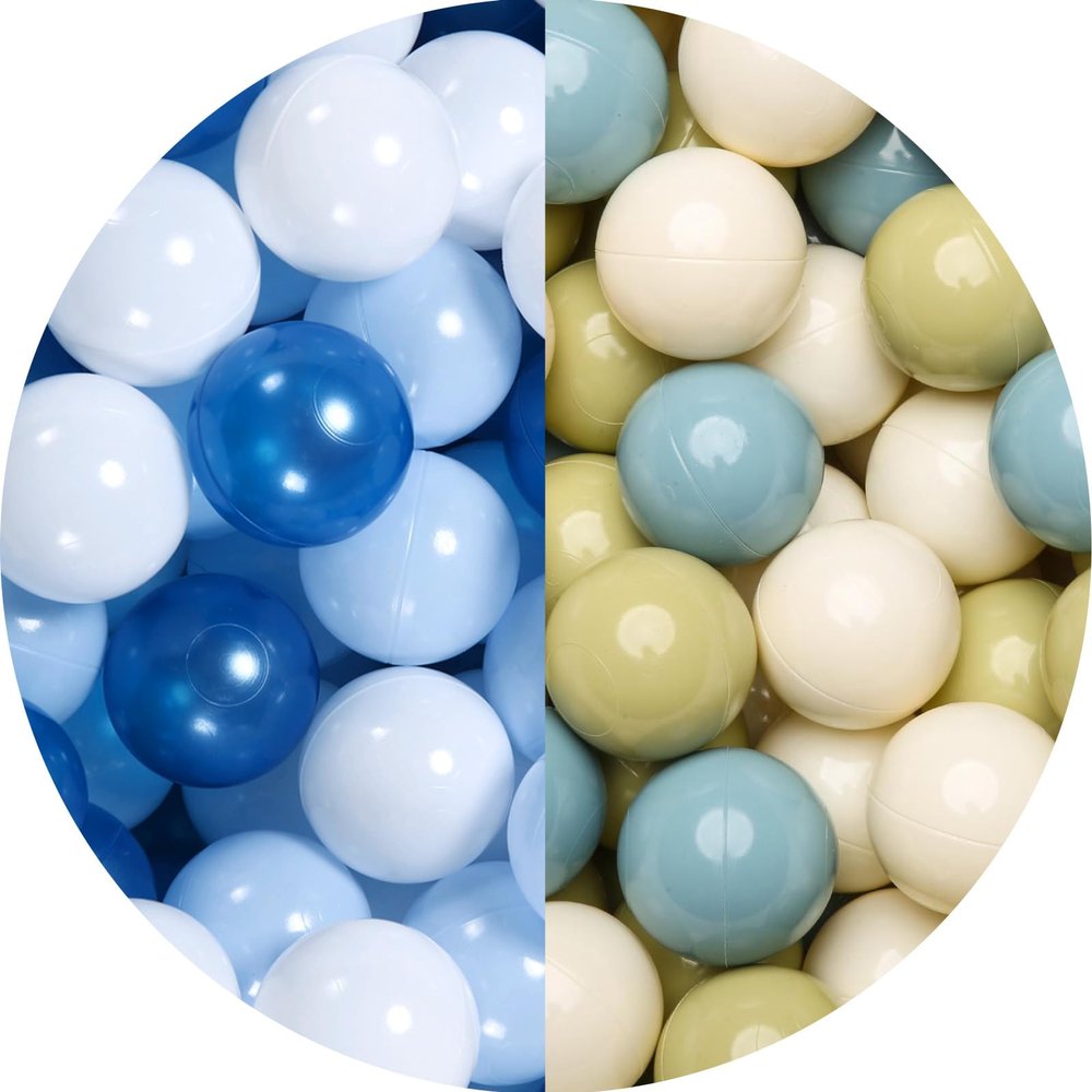 GOGOSO 500pcs Blue Green White Balls for Ball Pit