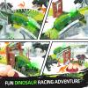 INSFUN Dinosaur Race Track Toys for Kids Ages 3 4 5 6 7 - Best Birthday Gift for Boys 3-5 4-7 Years Old - 205+ Pcs Flexible Dino Tracks Cars Set view 3