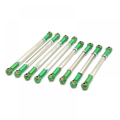 Adjustable Chassis Linkage Metal Upgrade Compatible with 1/12 Scale MN128 Compatible RC Car Parts(Light Green)