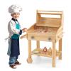 GLACER Kids Grill Play Set, Wooden Play Barbecue Toy Set w/Food, Grilling Tools & Seasoning Bottles, Indoor Kitchen Playset for Kids 3+ Years Old view 1