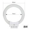 Microscope Kit Microscope Illuminators 8W/10W Fluorescent Ring Lamp Tube Inner Diameter 67.5 mm 70 mm 78 mm Microscope Top Ring Light Source Inner Core Microscope Lens Adapters(Diameter 70 mm) view 2