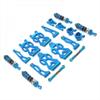 GFEJVDBI Upgraded Metal Swing Arm and Steering Cup Set Compatible with 1/16 RC Car Parts(Sky Blue) view 1