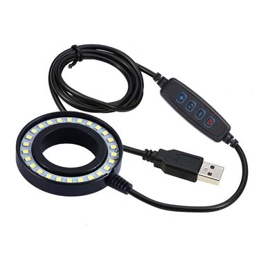 Microscope Observation 3 Colors 26 LED Adjustable Ring Light Illuminator Lamp for Stereo Zoom Microscope Ultrathin Zoom Adjust Power(42BT)