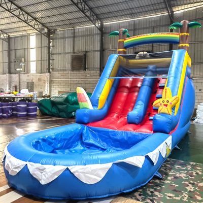 21FT(L) Commercial Water Slide for Adults Kids, 100% PVC Inflatable Adult Water Slide with 950W Blower, 0.45mm Heavy Duty Vinyl Blow Up Water Slides Backyard Outdoor, 21x9x12ft