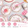 120pcs My First Rodeo Party Supplies Western Cowgirl Plates Napkins 1st Rodeo Tableware Set Paper Cups Pink Forks Western Birthday Party Decorations for Wild West Cowgirl Celebrations 24 Guests view 3