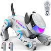 SIMREX Robot Dog Toys for Kids Smart Interactive Robot Puppy with Bluetooth,Touch Sensor, Dance Tricks, LED Eyes, 2 Rechargeable Batteries, Gift for Kids Boys and Girls(Gray) view 1