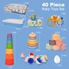 Baby Toys 6-12 Months,Montessori Toys for 6-9-12 Month old,6-in-1 Sensory Toys Stacking Cups Building Blocks,Teething Pull String,Tissue Box Toys for Babies 6-9-12,18-24 Months,1-3 Year old Baby Gifts view 3