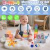 Baby Toys 6-12 Months,Montessori Toys for 6-9-12 Month old,6-in-1 Sensory Toys Stacking Cups Building Blocks,Teething Pull String,Tissue Box Toys for Babies 6-9-12,18-24 Months,1-3 Year old Baby Gifts view 4