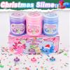 3 Pack Christmas Butter Slime Kit, Scented Axolotl Slime with Pink, Blue, Purple Axolotl Charms, Soft, Non-Sticky, Goodies Bag Toy for Christmas Party Favors view 2