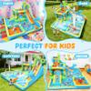 AKEYDIY Inflatable Water Slide Bounce House Combo, Large Bounce House for Kids 3-12, Long & Short Slides, Splash Pool, Boxing Pillar, 550W Blower, Dino Water Slides for Kids Backyard Outdoor view 2