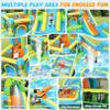 AKEYDIY Inflatable Water Slide Bounce House Combo, Large Bounce House for Kids 3-12, Long & Short Slides, Splash Pool, Boxing Pillar, 550W Blower, Dino Water Slides for Kids Backyard Outdoor view 3