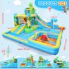 AKEYDIY Inflatable Water Slide Bounce House Combo, Large Bounce House for Kids 3-12, Long & Short Slides, Splash Pool, Boxing Pillar, 550W Blower, Dino Water Slides for Kids Backyard Outdoor view 4