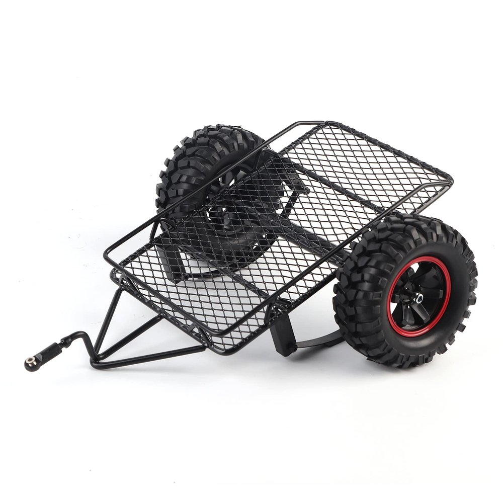 1.9 Inch Metal Wheel Tire Model Car Trailer for/Axial SCX10 D90 CC01 1/10 RC Truck, Addition for RC Enthusiasts
