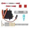 RC Car Accessories Compatible with WPL C14 C24 1/16 RC Car Upgrade Parts Accessories 17G Metal Gear Servo and Steering Link Rod Servo Mount Set view 1