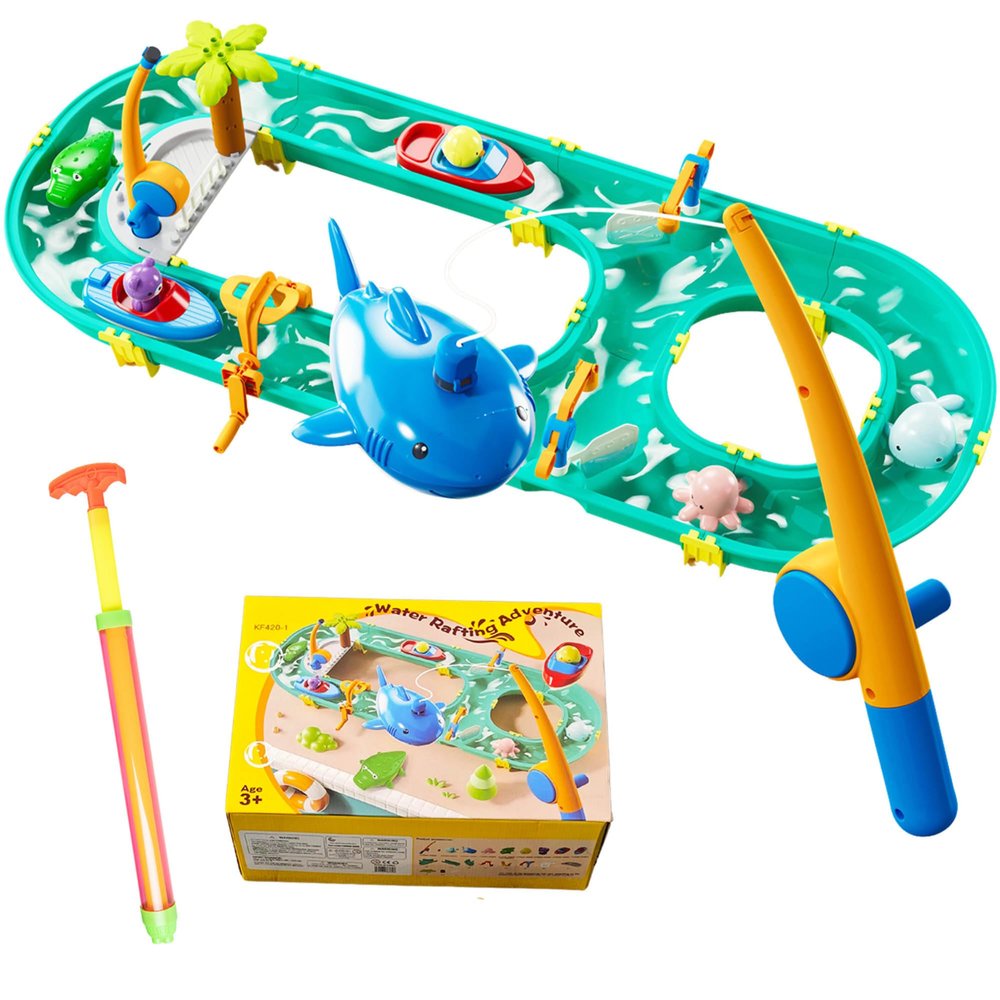 cuteDIY Leak-Proof Kids Water Table with Cover, Outdoor Play Toys Playset for Toddlers 3-5 Ages 4-8 for Outside Garden Beach Pool