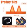 Gosknor 24pcs Dog Theme Birthday Headbands, Coated Paper Puppy Ears Crowns with Elastic Ropes Dog Party Hats Favors for Kids Adults Dress-up Photo Props Decorations Supplies (Blue, Orange, Black) view 2