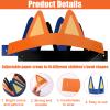 Gosknor 24pcs Dog Theme Birthday Headbands, Coated Paper Puppy Ears Crowns with Elastic Ropes Dog Party Hats Favors for Kids Adults Dress-up Photo Props Decorations Supplies (Blue, Orange, Black) view 4