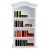 Ssguopte Dollhouse Bookshelf with 30 Books Wooden Miniature Bookshelf 4 Floors Mini Bookshelf White view 2