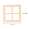 10Pcs Mini Wooden Window Frames for Dollhouse Decoration, 1:12 Scale Miniature Furniture Accessories, Wood Grid Window Ornaments for DIY Projects and Home Decor view 3