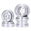 4pcs CNC Aluminum Beadlock Wheels Rim Hub Upgrade Kit for 1/10 RC Buggy Car Tamiya Frog Grasshopper Hornet Sand Scorcher Parts (Silver) view 1