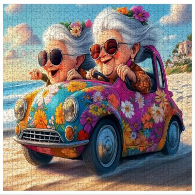 1000pcs Happy Grandma Paper Puzzle - Large Puzzle Toy Adult Game Gift - Family Interactive Game Puzzle DIY Home Decoration Brain Challenge Gift