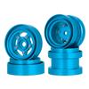 4pcs CNC Aluminum Beadlock Wheels Rim Hub Upgrade Kit for 1/10 RC Buggy Car Tamiya Frog Grasshopper Hornet Sand Scorcher Parts (Blue) view 1