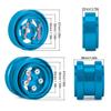 4pcs CNC Aluminum Beadlock Wheels Rim Hub Upgrade Kit for 1/10 RC Buggy Car Tamiya Frog Grasshopper Hornet Sand Scorcher Parts (Blue) view 2
