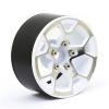 4pcs 140g/pcs Heavy Duty 1.9" Beadlock Wheel Rim Hub for 1/10 RC Crawler Car Axial SCX10 for Traxxas TRX4 RC4WD D90 for Redcat for Gen8 for MST(White) view 2