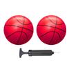 ABAJI Mini Basketballs Red 2 Pack 5" Set with Pump Needle Durable Material for Mini Hoop 3+ YearsToddlers Kids Teenagers for Pool Indoors Outdoors view 1
