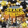 JOYMEMO Grand Opening Decorations Black and Gold - Balloon Arch Garland Kit with Grand Opening Banner, Star Balloons for New Business Store Shop Restaurant Celebration Party Supplies view 2