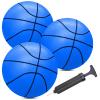 ABAJI Mini 3 Pack 5 inch Toy Basketballs Ball Pump Needle Rubber Material Mini Hoop Toddlers Kids Teenagers Swimming Pool Indoors Outdoors view 1