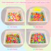 Heopeis Ball Pit Balls and Strips for Ball Pits, 200pcs Cute Plastic Star Toy Balls for Kids, Baby Toddler 1-3 Birthday, Bounce House, Play Tent, Baby Pool Water Toys, Party (Rainbow) view 3