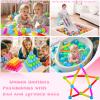Heopeis Ball Pit Balls and Strips for Ball Pits, 200pcs Cute Plastic Star Toy Balls for Kids, Baby Toddler 1-3 Birthday, Bounce House, Play Tent, Baby Pool Water Toys, Party (Rainbow) view 4