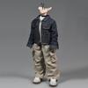 1/12 Scale Figure Clothes Denim Jacket Workwear Pants Cargo Pants Clothing Model Accessory for 6-inches Action Figure Body Doll, Action Figure Navy Denim Coat Clothing Costume Outfit (Pants) view 2