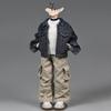 1/12 Scale Figure Clothes Denim Jacket Workwear Pants Cargo Pants Clothing Model Accessory for 6-inches Action Figure Body Doll, Action Figure Navy Denim Coat Clothing Costume Outfit (Pants) view 3