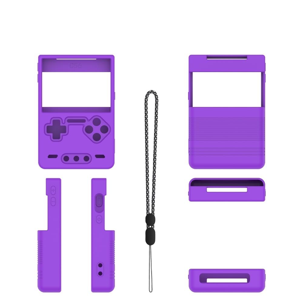 Case for Trimui Brick, Protective Case Full Protection, Shock-Absorption Non-Slip and Anti-Scratch Cover Protector Skin Sleeve, Cover Protector Shell (Purple)